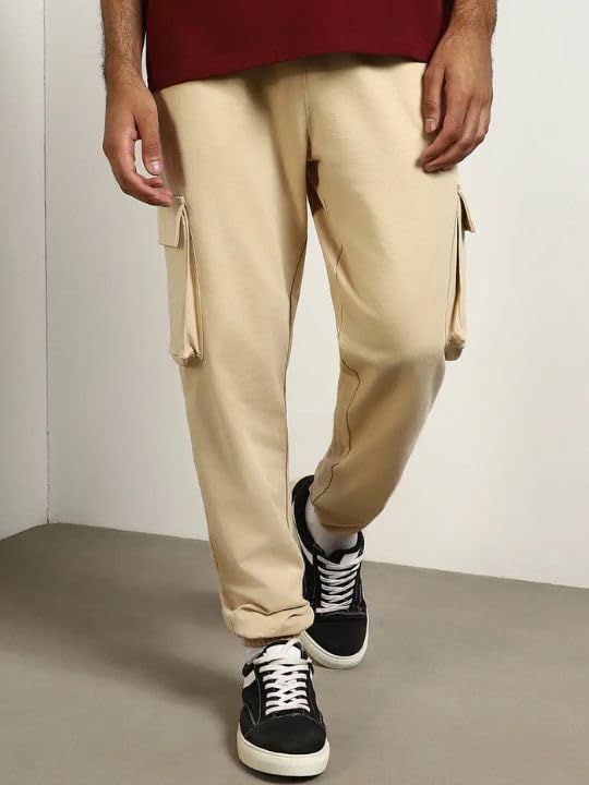 Nobero MenS Regular Sweatpants (1M-Bwjg-R0150-Et_Pebble