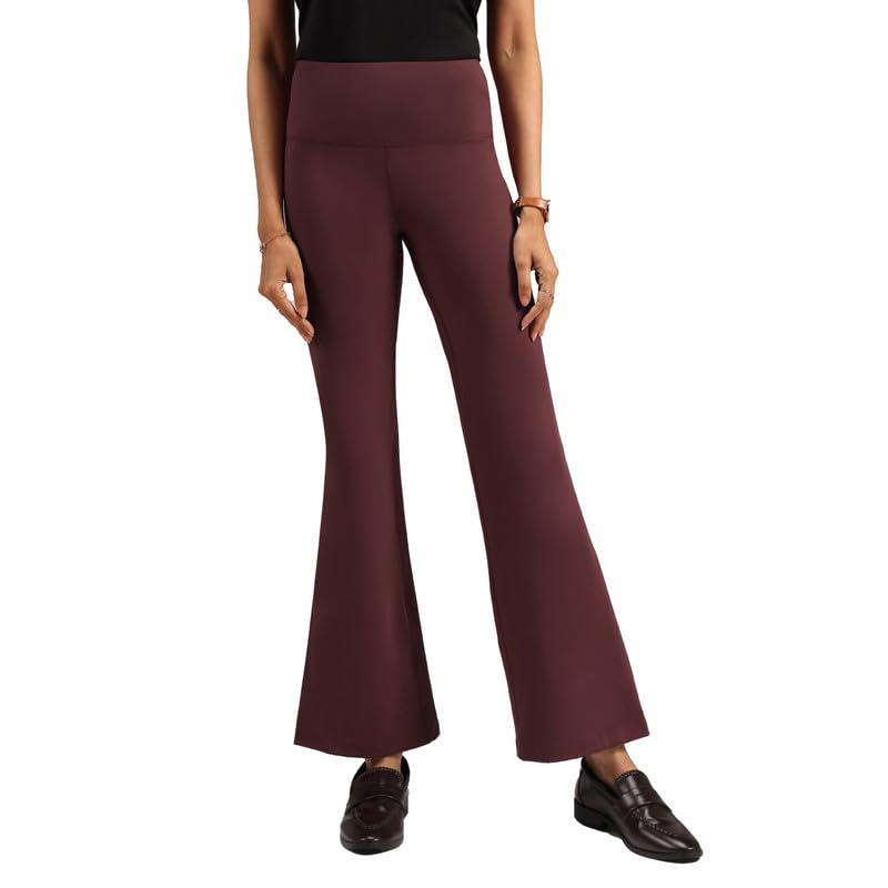 BlissClub Ultimate Flare Pants Lite for Women Above 55 ft Tall | High Waist Trousers and Formal Pants for Office wear | Comfort
