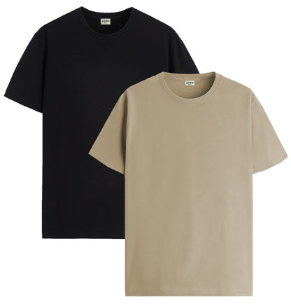 ADRO Regular Fit T Shirts Pack of 2 Mens Tshirts Cotton T Shirts for Men Tshirt T-Shirts Combo T Shirts Tshirts for Men Plain So
