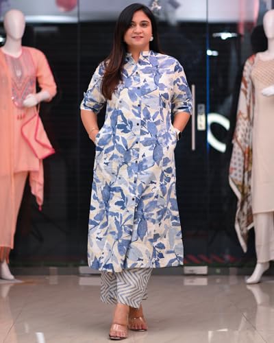 ANNI DESIGNER Women's Rayon Printed Regular Kurta with Pant