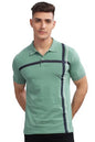 ADRO Regular Fit Polo T-Shirt for Men| Printed Polo T-Shirt | Cotton Polo T Shirt Also in Plus Size|Pnop24-L1-Ptnbwh-L Pista