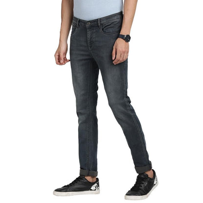 Turtle Men Cotton Stretch Olive Solid Narrow Fit Jeans