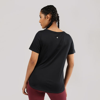 BlissClub CloudFlex Apple Hem Tee, Weightless Comfort All Day Long, Round Neck, Sleeveless Design, Feels Like Second Skin,Flatte