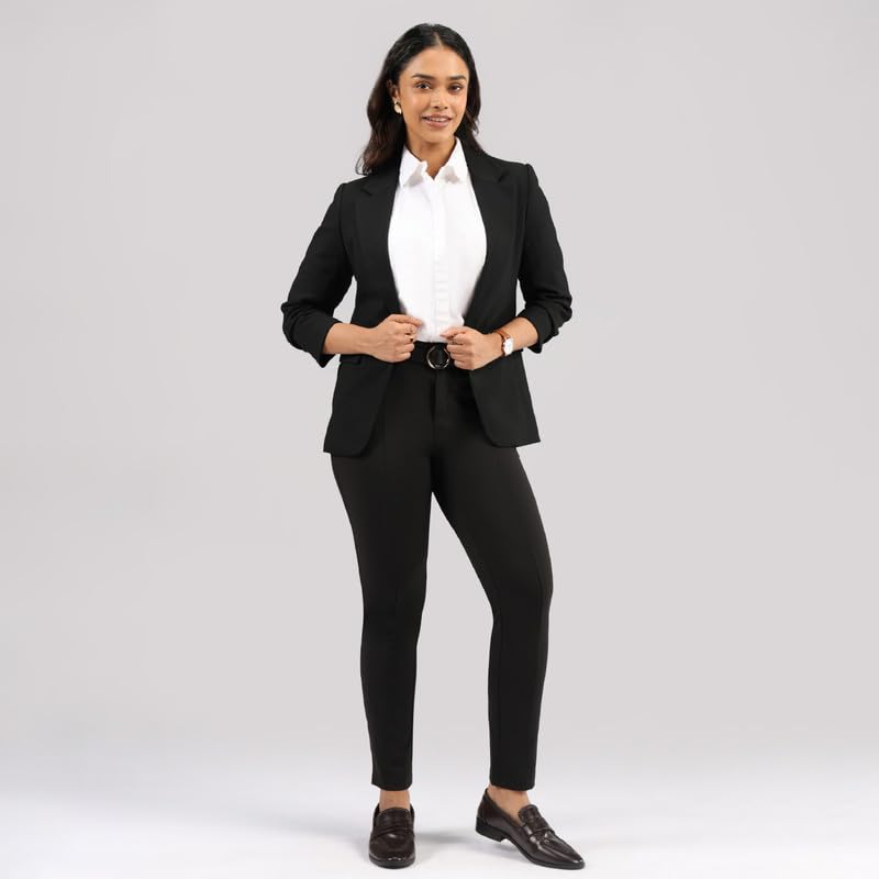 Blissclub Ultimate Cigarette Pants | 2 Pockets| Insanely Stretchy |Pintuck Designs