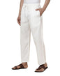 Fabindia Off White Cotton Straight Leg Elasticated Pyjama (1017901OFFWHITE)