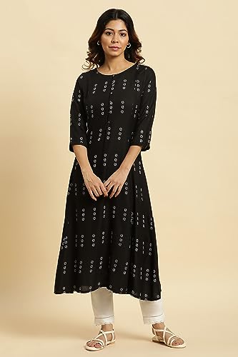 W for Woman Women's Rayon Regular Fit A-Line Kurta