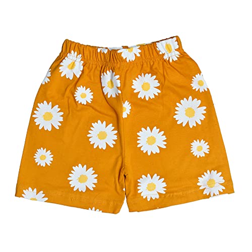 T2F Girls Cotton Printed Shorts(Pack of 5), Assorted, 11-12 Years