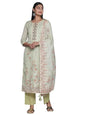 Libas Womens Printed Cotton Blend Straight Kurta With Trousers And Dupatta