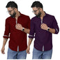 Pinkmint Combo Cotton Shirt for Men Button Down Spread Collar Shirt