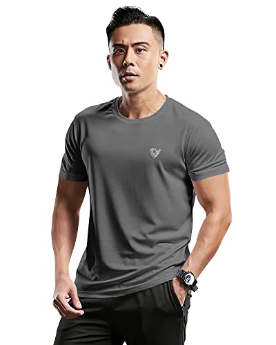 EYEBOGLER Mens Round Neck Half Sleeve Solid Dry Fit Tshirt Pack of 1