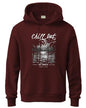 ADRO Men's Cotton Blend Neck Hooded Sweatshirt (H24-CHILL-MR_Maroon