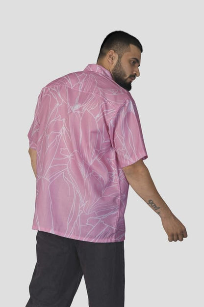 Brown Culture MenS Cotton Blend Abstract Print Shirt With Spread Collared Half Sleeves Standard Length And Button Down Closure