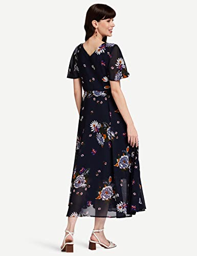 Rare London Women Synthetic A-Line Calf Length Dress (Ep3153)