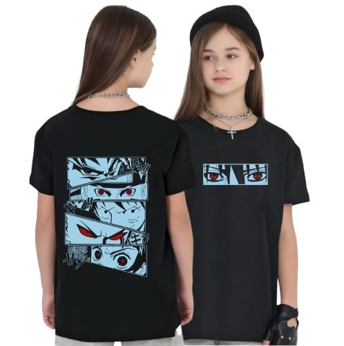 Uniplanet Store GirlS Cotton Anime T Shirt With Round Neck Line Graphic Printed Half Sleeves Regular Fit And Standard Length Bl