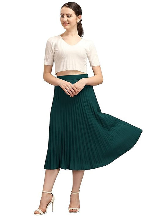 Kzully | Chic Midi Skirts Elegant Ensembles For Women & Girls Green