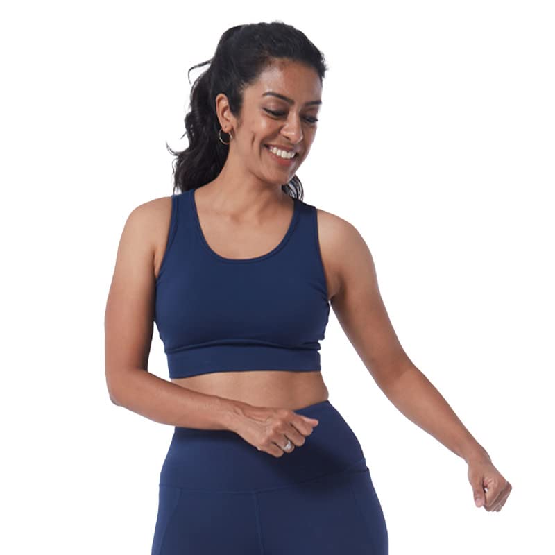 BlissClub Womens Polyester Lightly Padded Wire Free Sports, Full-Coverage Bra