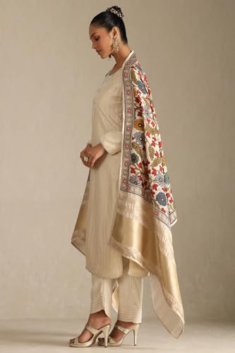 Soch Womens Viscose Blend Salwar Suit Set (EWS5CD21938_Beige