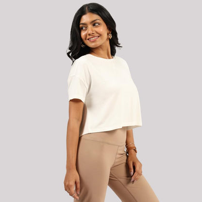 BlissClub Womens Softest Tee Boxy Crop