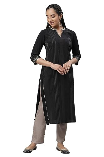 Aurelia Women Cotton Kurta 23Aua14194-704235-Black-L