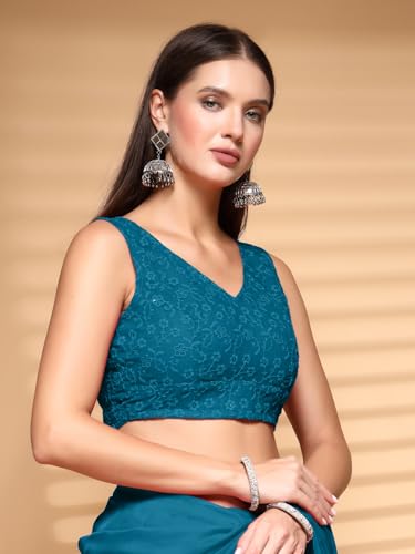 Oomph! Readymade Blouse For Women, Cotton, Sleeveless, V-Neck, Rbbl613
