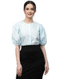 Style Quotient Women Solid White Polycotton Regular Formal Shirt