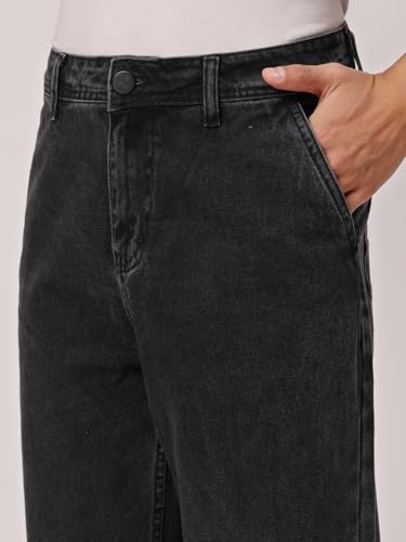 Style Quotient Men Black Relaxed Fit High Rise Cotton Jeans