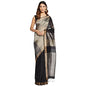 Fabindia Women Silk Hand Woven Sari Black_Freesize