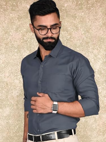 Pinkmint Casual Shirt for Men Regular Fit Long Sleeve Shirt Suitable for Event, Formal Wear