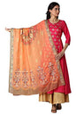 Orange Printed Chiffon Kurta