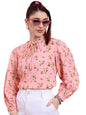Ketch WomenS Oversized Fit Shirt (Khsh001516_Pink/White/Multi
