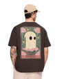 The Souled Store Poster Men And Boys Short Sleeves Round Neck Brown Graphic Printed Cotton Oversized T-Shirts