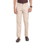 Turtle Men Cotton Stretch Beige Printed Ultra Slim Fit Casual Trouser
