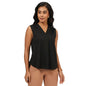 BlissClub Cotton Pro Sleeveless Work Top | Shoulder Pleats | V-Neck Design | Cotton-Poly-Modal Blend | Breathable Fabric | Moist