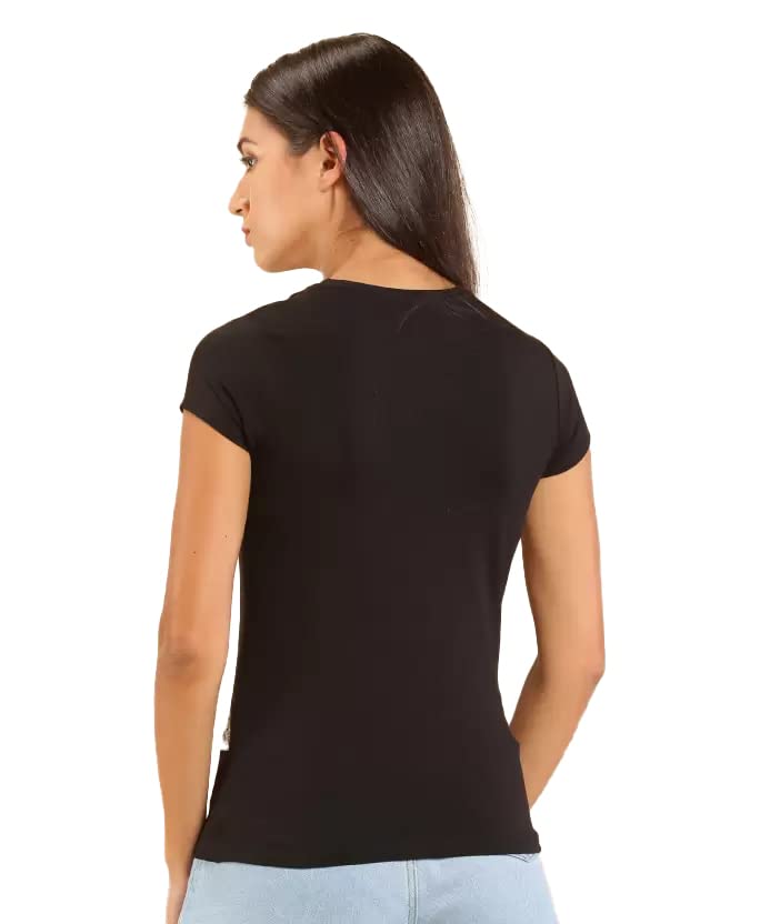 Lyra Pure Cotton Round Neck Printed T-Shirt For Women