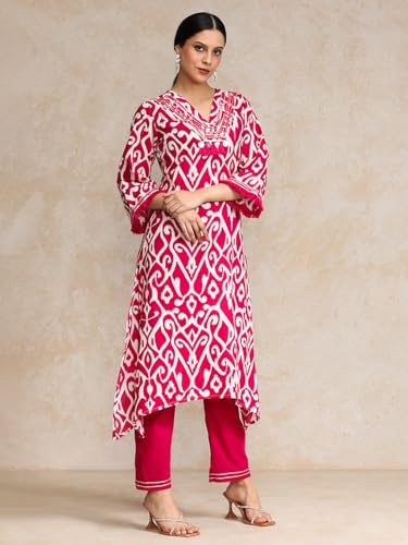 Varanga WomenS Cotton Kurta Sets (Vset21348_Pink