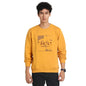 Turtle Men Cotton Stretch Mustard Plain Regular Fit Full Sleeve Casual Sweatshirt