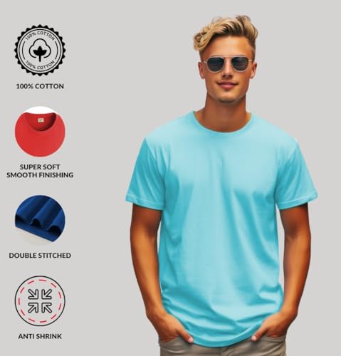 ADRO T Shirts Pack of 2 Mens Tshirts Cotton T Shirts for Men Tshirt T-Shirts Combo T Shirts Tshirts for Men Plain Solid Tshirts