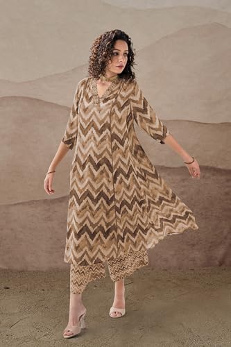 Toochki Salwar Suit Set For Women | Kurta Set For Women | Zig Zag Printed Salwar Suits | Ethnic Wear Salwar Suits | Two Piece Ku