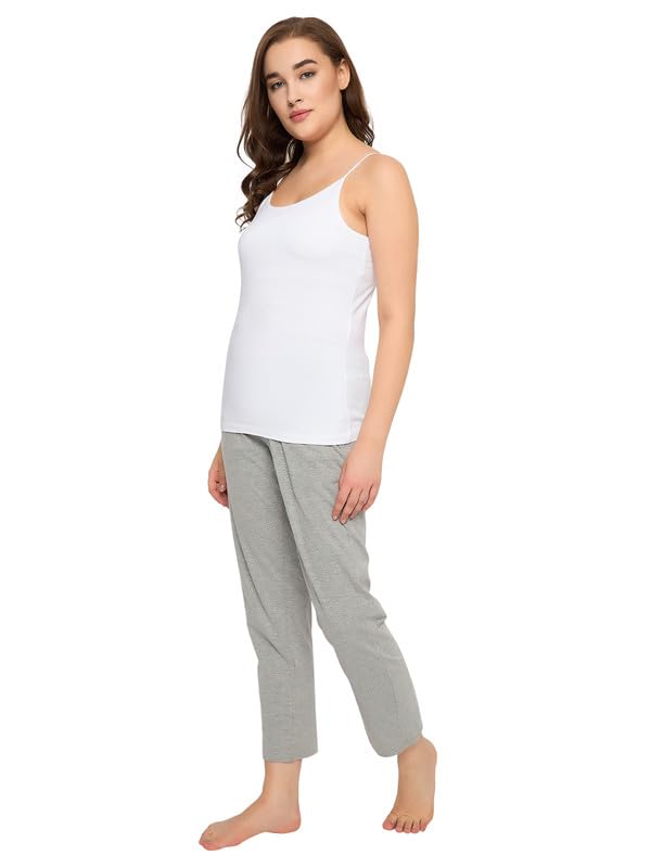 Clovia Womens Cotton Double Layered Bra Tops (CM0044P18_White_XL)