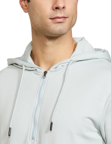 FYLTR Mens Casual Full Sleeve Hoodie with Drawstring - Half Zip Closure | Utility Pocket with Flap | Casual Winterwear for Men