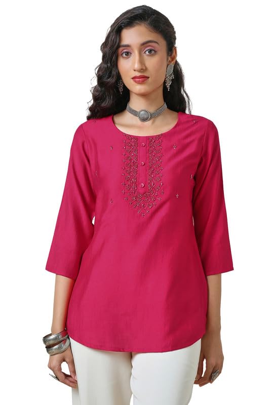Soch WomenS Regular Fit Tunic Shirt (Ewa4Tu30135A_Fuchsia