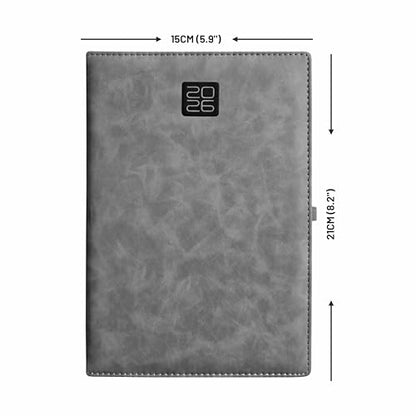 Anupam Merito 2026 Diary With Dates, New Year Diary 2026 Daily Planner 80 Gsm Full Page For Monday-Friday & Saturday-Sunday In O
