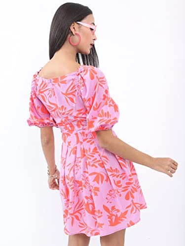 Ketch Polyester Womens Short Sleeve Casual Fit Dress Midi Khj6000238_Lilac