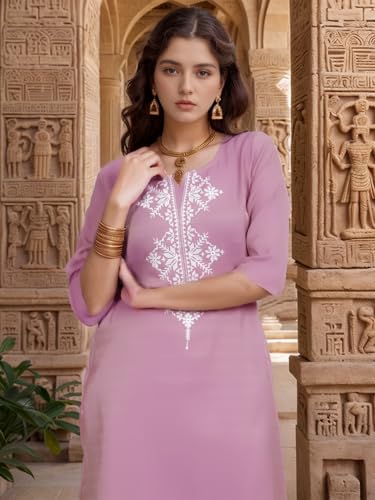 Shienzy WomenS Cotton Blend Emroidered Kurta Pant Set | Ethnic Wear For Festive & Casual | Stylish Straight Fit | Elegant India