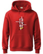 ADRO Men's Cotton Blend Neck Hooded Sweatshirt (H24-FTR-RD_Red