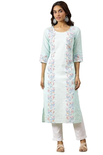 Aurelia Women's Viscose Regular Fit Floral Kurta