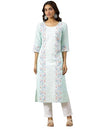Aurelia Women's Viscose Regular Fit Floral Kurta
