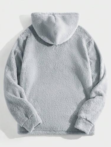 TAGAS Unisex Fleece Hoodie  Ultra Soft Sherpa Pullover with Half-Zip & Kangaroo Pocket Sweatshirt Hoodie