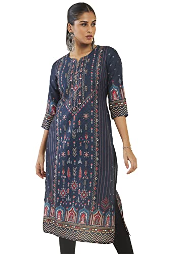 Soch Women's Polyester Regular Fit Floral Kurta