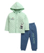 BUMZEE Boys Polyfill Regular Fit Winter Set Mint Green & Blue - 3-6 Months (Peb10661B-mgn)